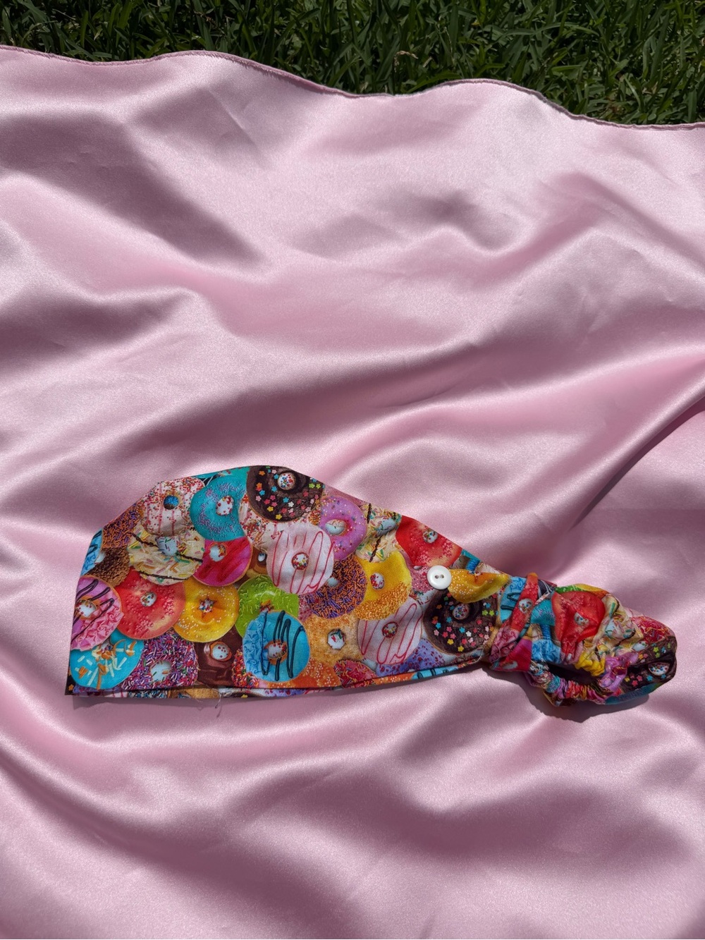 Source Unknown Multicolor Donut Print medical cap